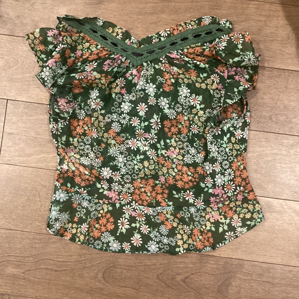 Free People Rylee Printed Top XS - Picture 7 of 9